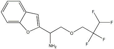 1-(1-benzofuran-2-yl)-2-(2,2,3,3-tetrafluoropropoxy)ethan-1-amine Struktur