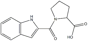 1-(1H-indol-2-ylcarbonyl)pyrrolidine-2-carboxylic acid Structure
