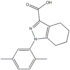 1-(2,5-dimethylphenyl)-4,5,6,7-tetrahydro-1H-indazole-3-carboxylic acid Structure