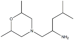 1-(2,6-dimethylmorpholin-4-yl)-4-methylpentan-2-amine 结构式
