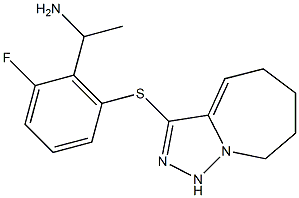 1-(2-fluoro-6-{5H,6H,7H,8H,9H-[1,2,4]triazolo[3,4-a]azepin-3-ylsulfanyl}phenyl)ethan-1-amine,,结构式