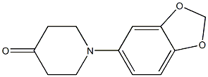 1-(2H-1,3-ベンゾジオキソール-5-イル)ピペリジン-4-オン 化学構造式