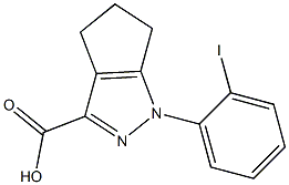 1-(2-iodophenyl)-1H,4H,5H,6H-cyclopenta[c]pyrazole-3-carboxylic acid Struktur