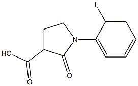 1-(2-iodophenyl)-2-oxopyrrolidine-3-carboxylic acid Struktur