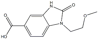 1-(2-methoxyethyl)-2-oxo-2,3-dihydro-1H-1,3-benzodiazole-5-carboxylic acid Struktur