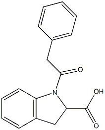 1-(2-phenylacetyl)-2,3-dihydro-1H-indole-2-carboxylic acid Structure