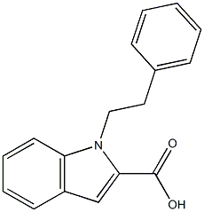 1-(2-phenylethyl)-1H-indole-2-carboxylic acid Structure