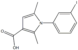 1-(3-iodophenyl)-2,5-dimethyl-1H-pyrrole-3-carboxylic acid 结构式