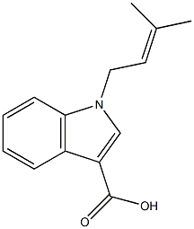 1-(3-methylbut-2-en-1-yl)-1H-indole-3-carboxylic acid Structure