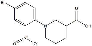 1-(4-bromo-2-nitrophenyl)piperidine-3-carboxylic acid Structure