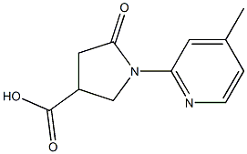1-(4-methylpyridin-2-yl)-5-oxopyrrolidine-3-carboxylic acid Struktur