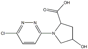 1-(6-chloropyridazin-3-yl)-4-hydroxypyrrolidine-2-carboxylic acid Structure