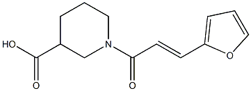 1-[(2E)-3-(2-furyl)prop-2-enoyl]piperidine-3-carboxylic acid 结构式