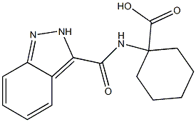1-[(2H-indazol-3-ylcarbonyl)amino]cyclohexanecarboxylic acid Structure