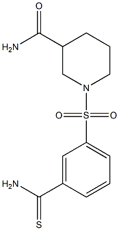 1-[(3-carbamothioylbenzene)sulfonyl]piperidine-3-carboxamide Struktur