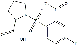 1-[(4-fluoro-2-nitrobenzene)sulfonyl]pyrrolidine-2-carboxylic acid