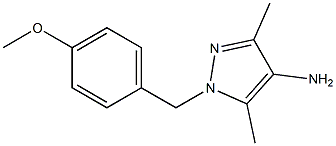 1-[(4-methoxyphenyl)methyl]-3,5-dimethyl-1H-pyrazol-4-amine Struktur