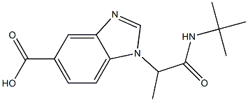 1-[1-(tert-butylcarbamoyl)ethyl]-1H-1,3-benzodiazole-5-carboxylic acid 结构式