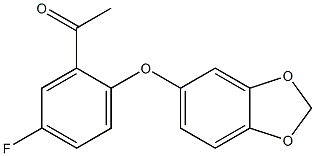 1-[2-(2H-1,3-benzodioxol-5-yloxy)-5-fluorophenyl]ethan-1-one Struktur