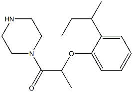 1-[2-(2-sec-butylphenoxy)propanoyl]piperazine Struktur