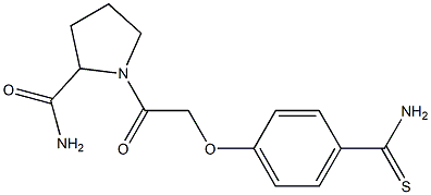 1-[2-(4-carbamothioylphenoxy)acetyl]pyrrolidine-2-carboxamide,,结构式