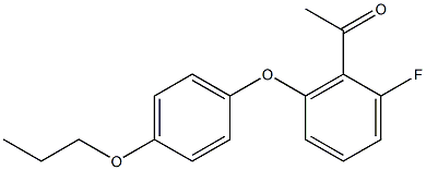 1-[2-fluoro-6-(4-propoxyphenoxy)phenyl]ethan-1-one Struktur