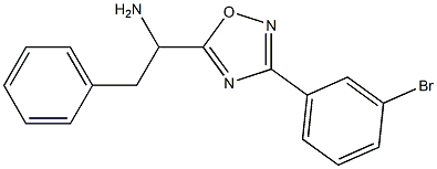 1-[3-(3-bromophenyl)-1,2,4-oxadiazol-5-yl]-2-phenylethan-1-amine,,结构式