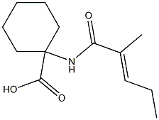 1-{[(2E)-2-methylpent-2-enoyl]amino}cyclohexanecarboxylic acid 结构式