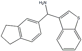 1-benzothiophen-3-yl(2,3-dihydro-1H-inden-5-yl)methanamine Struktur