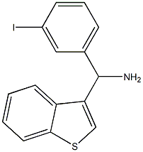 1-benzothiophen-3-yl(3-iodophenyl)methanamine Structure