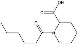 1-hexanoylpiperidine-2-carboxylic acid 结构式