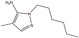 1-hexyl-4-methyl-1H-pyrazol-5-amine 结构式