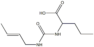 2-({[(2E)-but-2-enylamino]carbonyl}amino)pentanoic acid Struktur