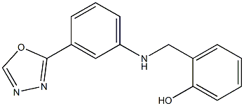 2-({[3-(1,3,4-oxadiazol-2-yl)phenyl]amino}methyl)phenol 结构式