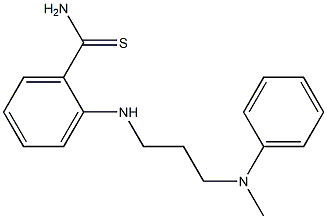 2-({3-[methyl(phenyl)amino]propyl}amino)benzene-1-carbothioamide Struktur
