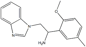 2-(1H-benzimidazol-1-yl)-1-(2-methoxy-5-methylphenyl)ethanamine Struktur