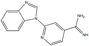 2-(1H-benzimidazol-1-yl)pyridine-4-carboximidamide,,结构式
