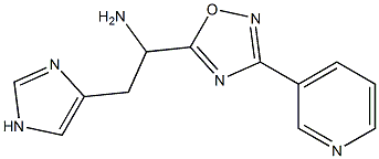 2-(1H-imidazol-4-yl)-1-[3-(pyridin-3-yl)-1,2,4-oxadiazol-5-yl]ethan-1-amine 结构式