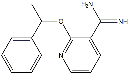 2-(1-phenylethoxy)pyridine-3-carboximidamide Structure