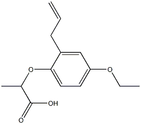 2-(2-allyl-4-ethoxyphenoxy)propanoic acid Structure
