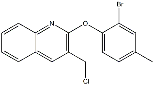 2-(2-bromo-4-methylphenoxy)-3-(chloromethyl)quinoline Structure