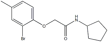 2-(2-bromo-4-methylphenoxy)-N-cyclopentylacetamide Structure