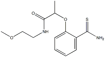 2-(2-carbamothioylphenoxy)-N-(2-methoxyethyl)propanamide Structure
