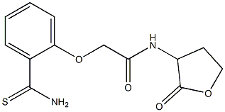 2-(2-carbamothioylphenoxy)-N-(2-oxooxolan-3-yl)acetamide Struktur