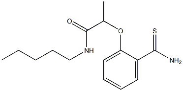 2-(2-carbamothioylphenoxy)-N-pentylpropanamide Struktur