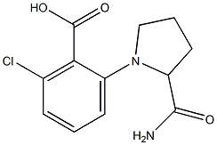 2-(2-carbamoylpyrrolidin-1-yl)-6-chlorobenzoic acid,,结构式