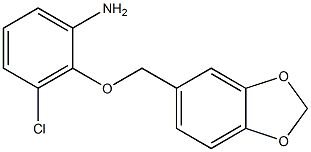 2-(2H-1,3-benzodioxol-5-ylmethoxy)-3-chloroaniline Struktur