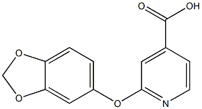 2-(2H-1,3-benzodioxol-5-yloxy)pyridine-4-carboxylic acid Struktur