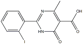 2-(2-iodophenyl)-4-methyl-6-oxo-1,6-dihydropyrimidine-5-carboxylic acid Struktur