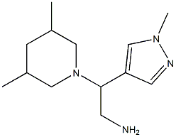 2-(3,5-dimethylpiperidin-1-yl)-2-(1-methyl-1H-pyrazol-4-yl)ethan-1-amine 结构式